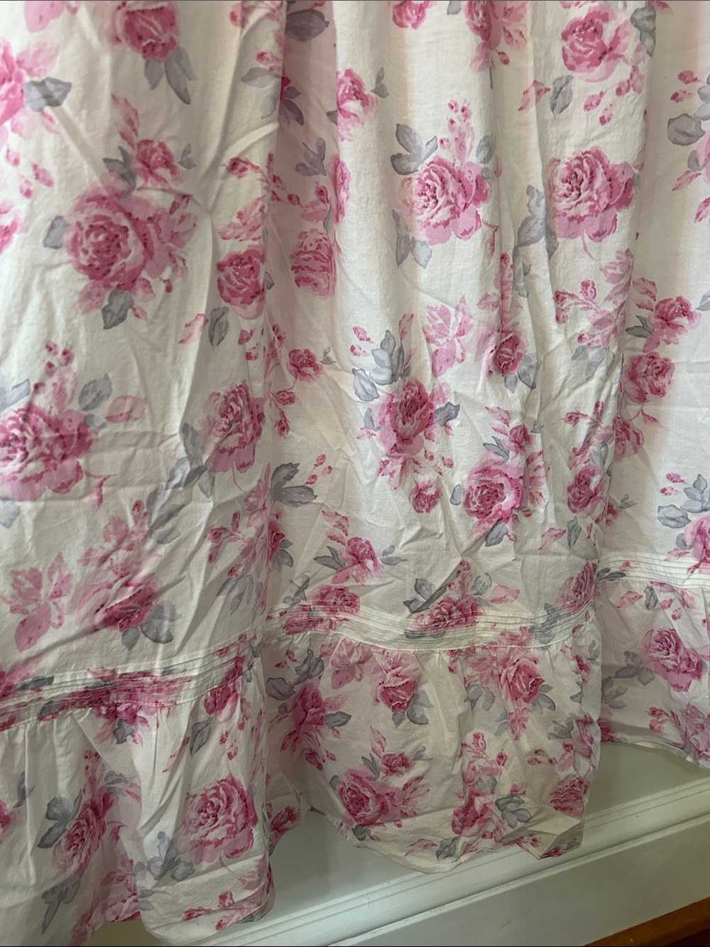 Eileen West Pink Floral Sleeveless Nightgown Size 2X Cottagecore Lace Ruffled - Picture 4 of 12